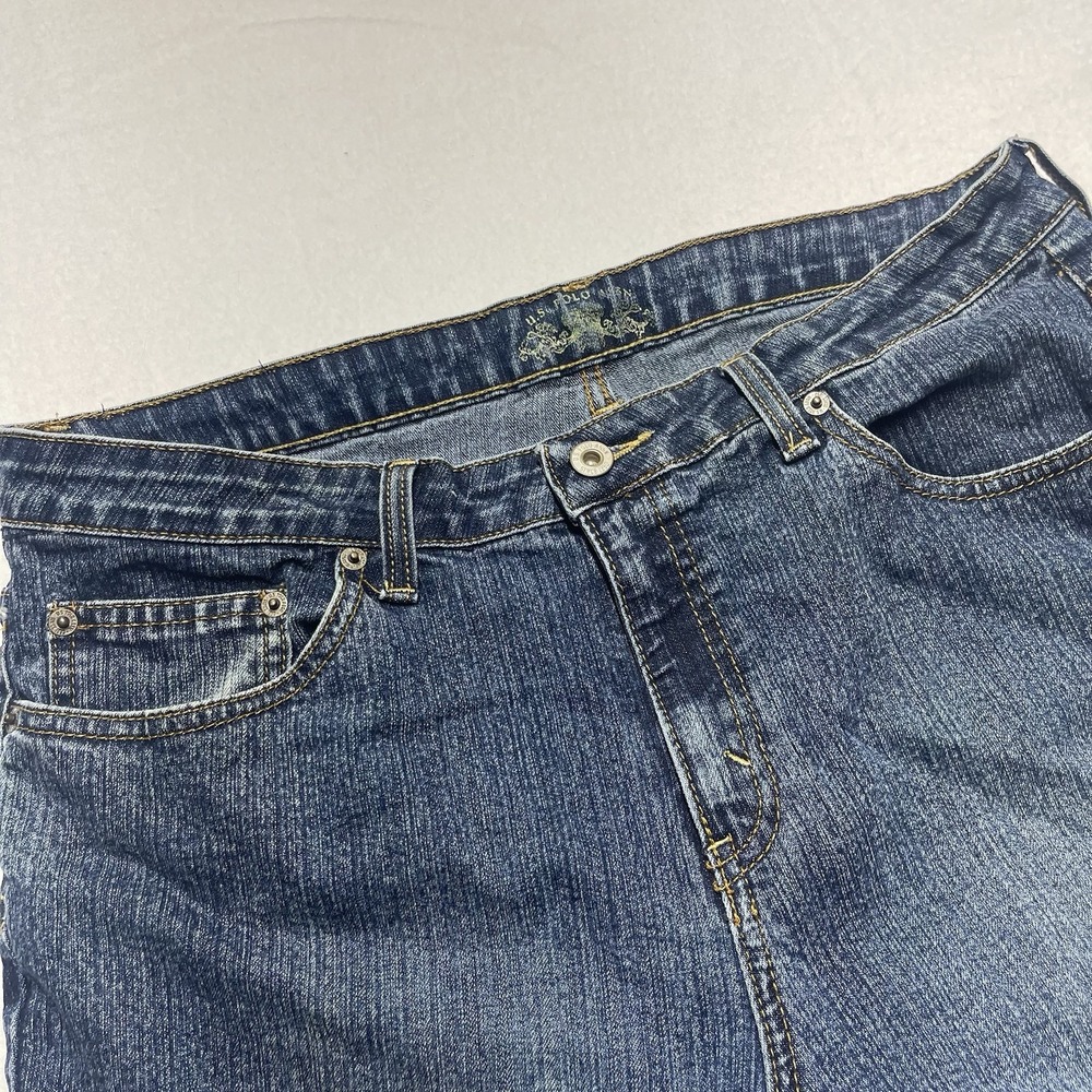 U.S. Polo Assn. Women's Bootcut Jeans Dark‎ Wash Denim Classic 14